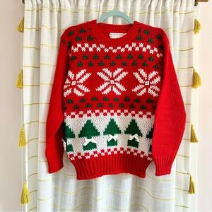 Vintage Hand Knitted Christmas Sweater